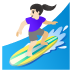 woman surfing, light skin tone